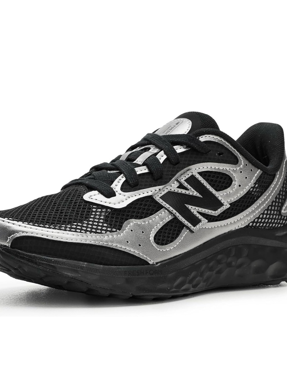 New Balance Black & Silver Mesh Running Shoe size 8 wide